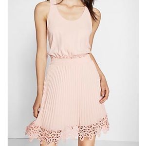 NWT Express Smocked Waist Lace Sleeveless Dress
